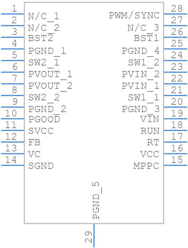 LTC3119HFE#PBF - Analog Devices - PCB symbol