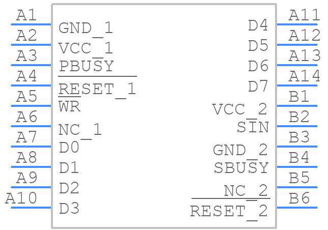 CU24043-Y100 - Noritake - PCB symbol