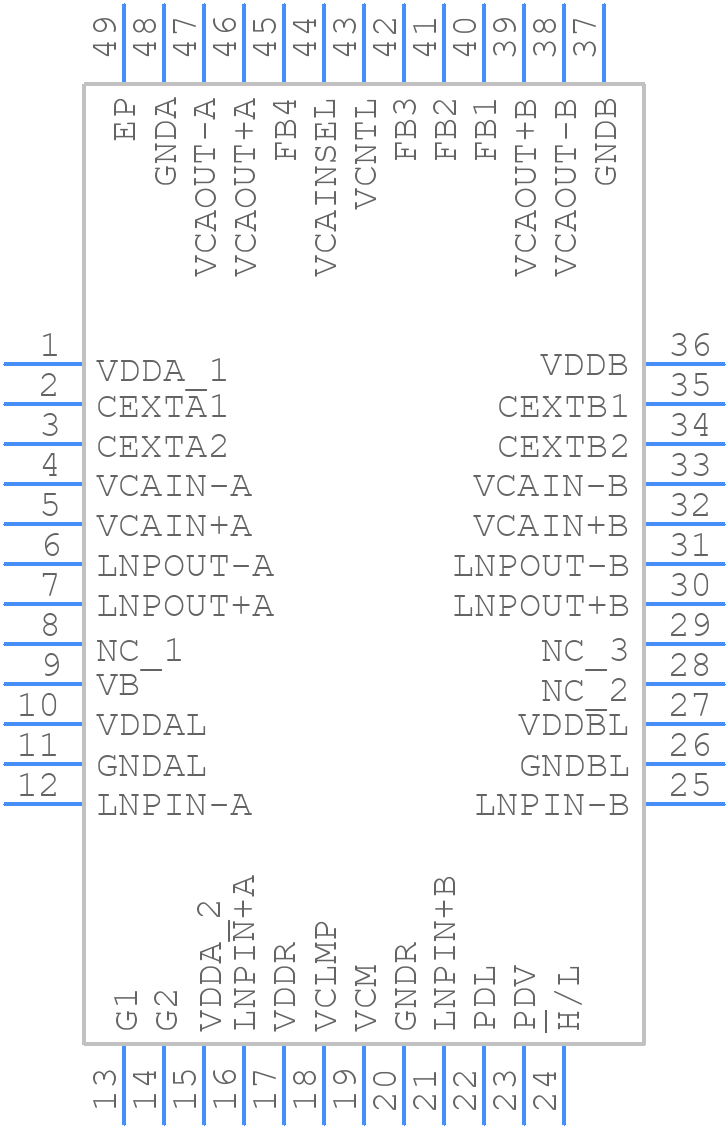 VCA2615RGZR - Texas Instruments - PCB symbol