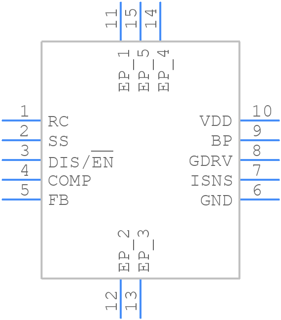 TPS40210DRCT - Texas Instruments - PCB symbol