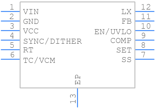 MAX17692BATC+ - Analog Devices - PCB symbol