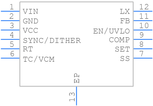 MAX17692BATC+T - Analog Devices - PCB symbol