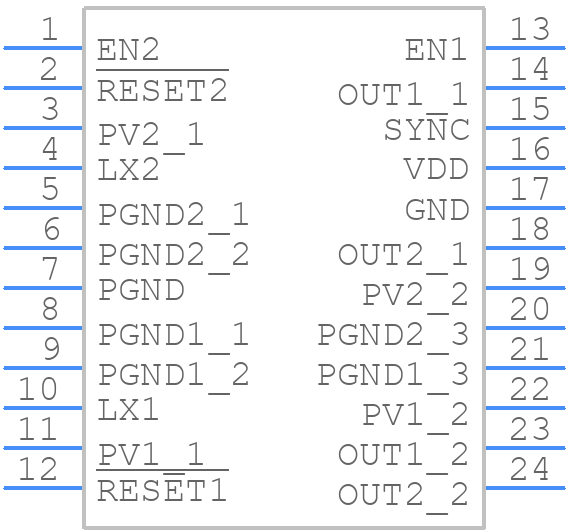 MAX20429AAFNA/VY+T - Analog Devices - PCB symbol