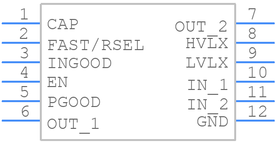 MAX20344EAFC+ - Analog Devices - PCB symbol