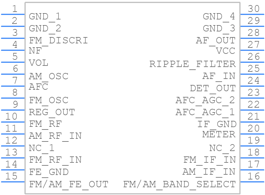 CXA1619BS - Sony - PCB symbol