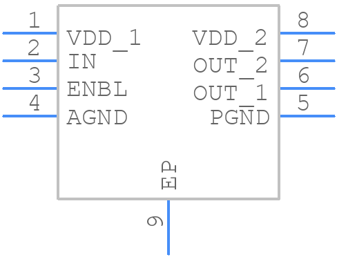 UCC27321DGNR - Texas Instruments - PCB symbol