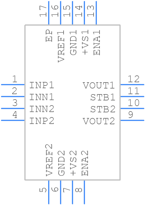 ADA4830-2BCPZ-R7 - Analog Devices - PCB symbol