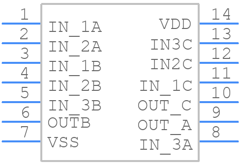 MC14075BCP - Motorola - PCB symbol