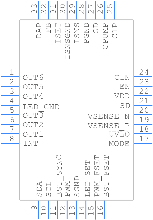 TPS92391RHBR - Texas Instruments - PCB symbol