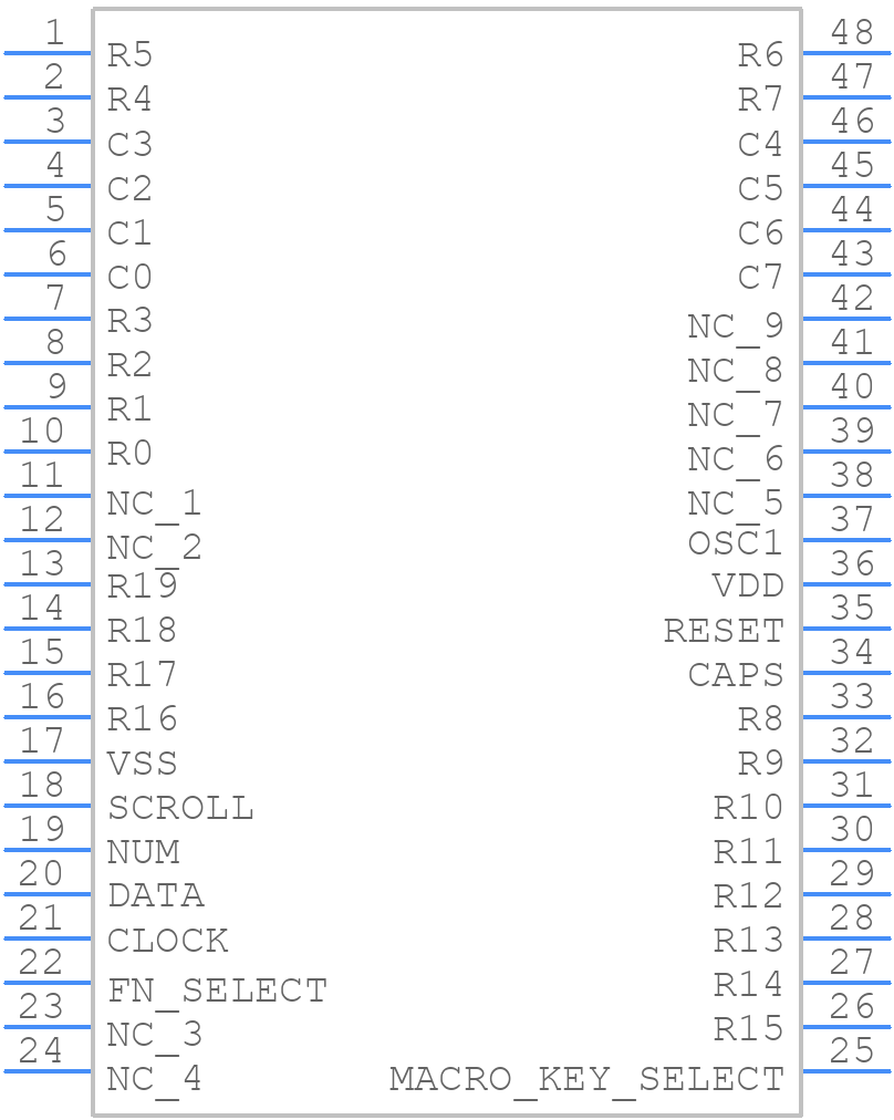 HT82K628A - Holtek - PCB symbol