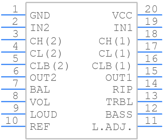 TA8184P - Toshiba - PCB symbol