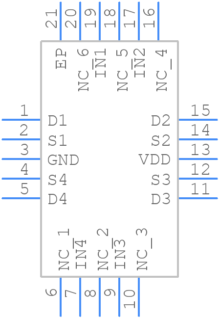 ADG782BCPZ-REEL7 - Analog Devices - PCB symbol