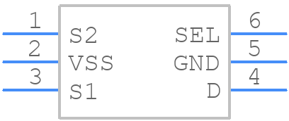 TMUX4157NDCKR - Texas Instruments - PCB symbol