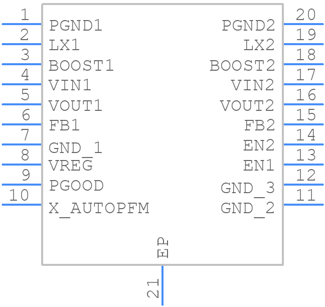 RAA230232GSB#HA0 - Renesas Electronics - PCB symbol