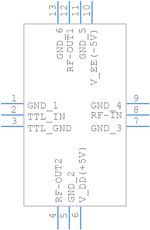 M3SWA2-63DRC+ - Mini-Circuits - PCB symbol