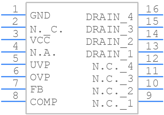 VIPER317HDTR - STMicroelectronics - PCB symbol