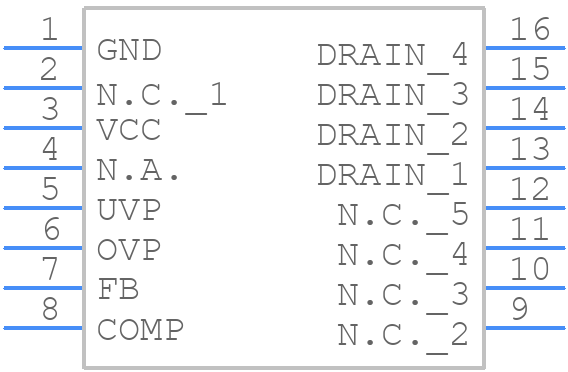 VIPER319LDTR - STMicroelectronics - PCB symbol