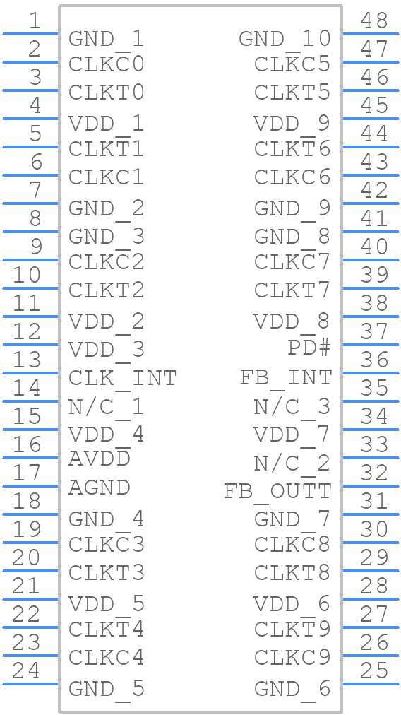 95V157AGIT - Renesas Electronics - PCB symbol