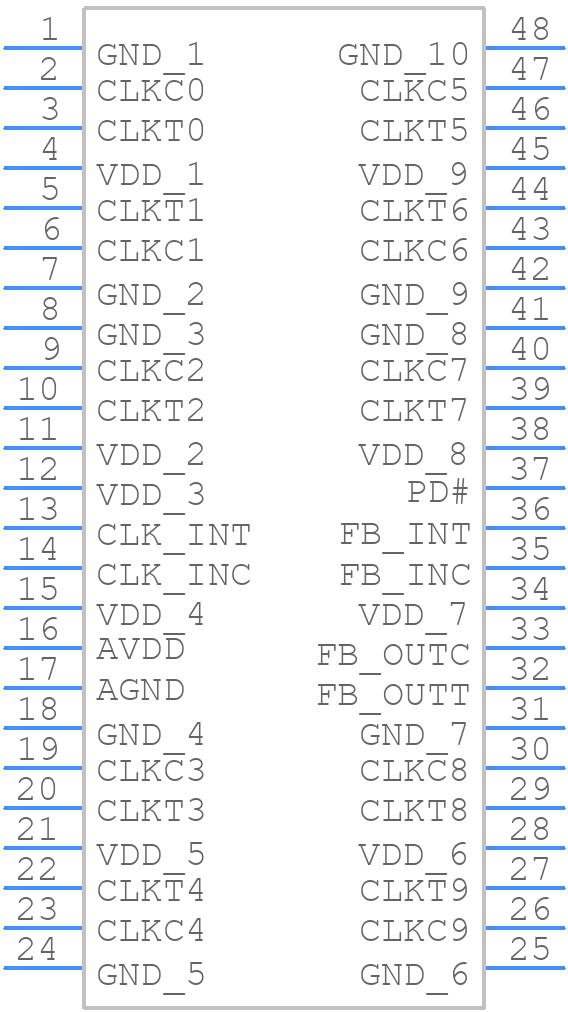 95V857AG - Renesas Electronics - PCB symbol
