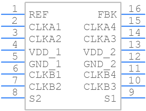 23S08E-1DCGI8 - Renesas Electronics - PCB symbol