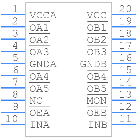 49FCT806PYG - Renesas Electronics - PCB symbol
