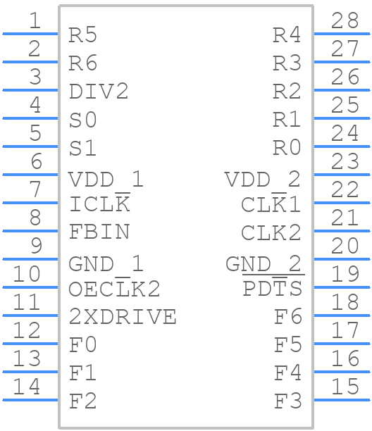 527R-01LF - Renesas Electronics - PCB symbol
