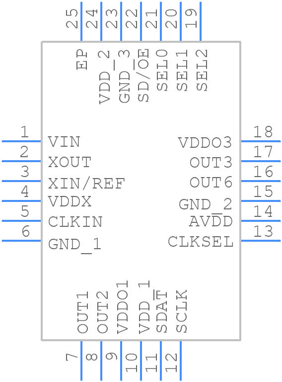 5V19EE404NLGI - Renesas Electronics - PCB symbol