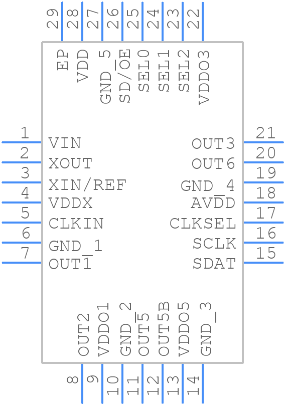 5V19EE603NDGI8 - Renesas Electronics - PCB symbol
