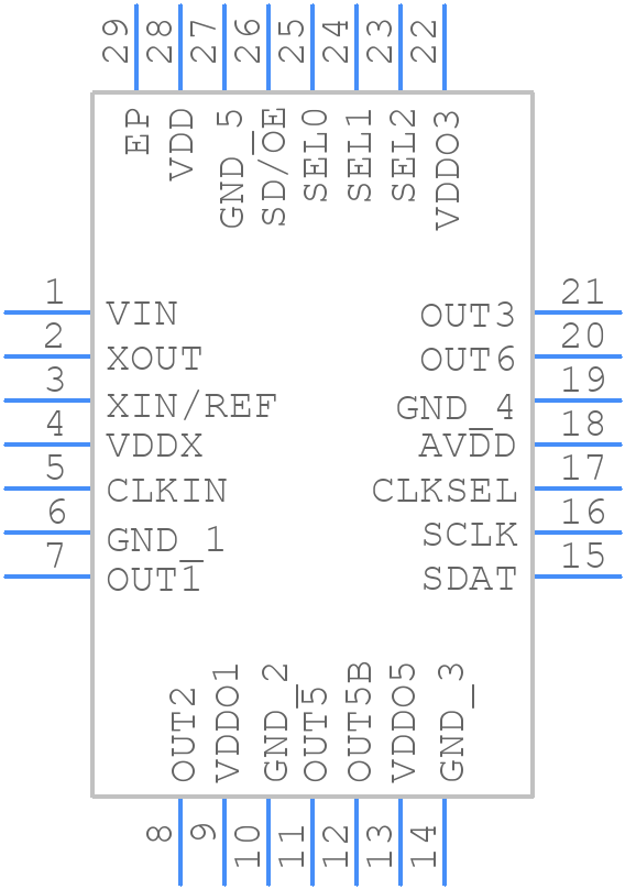 5V19EE604NDGI - Renesas Electronics - PCB symbol