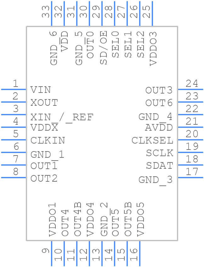 5V19EE904NLGI8 - Renesas Electronics - PCB symbol