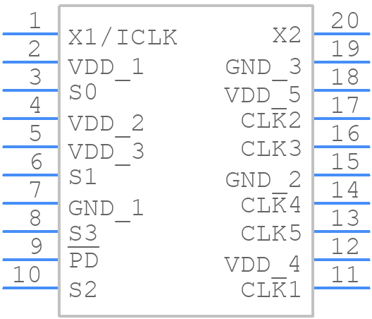 601R-25LF - Renesas Electronics - PCB symbol