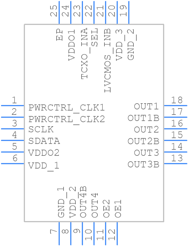 6T39007ANLGI8 - Renesas Electronics - PCB symbol