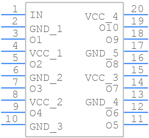 74FCT807BTQG - Renesas Electronics - PCB symbol
