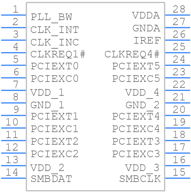 9DB106BFLF - Renesas Electronics - PCB symbol