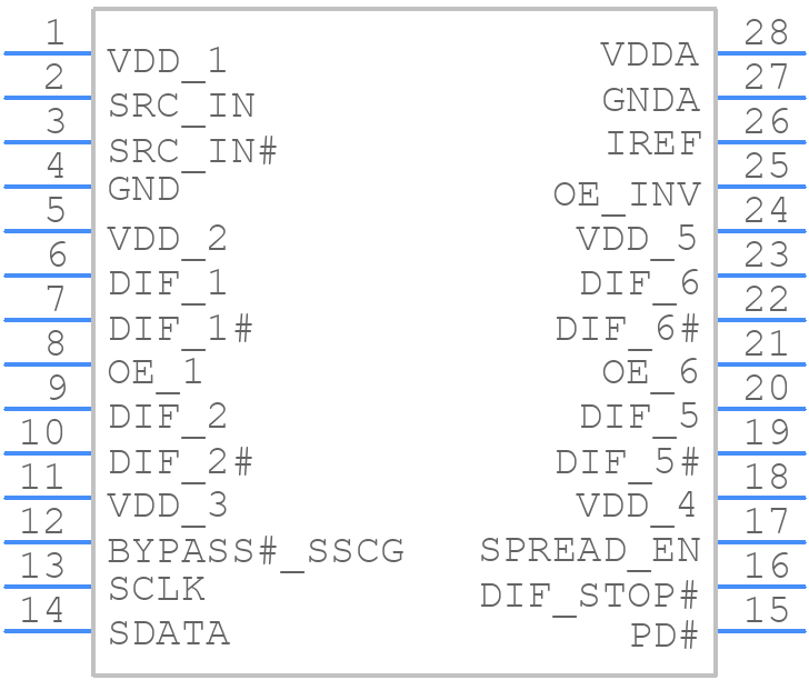 9DS400AGLF - Renesas Electronics - PCB symbol