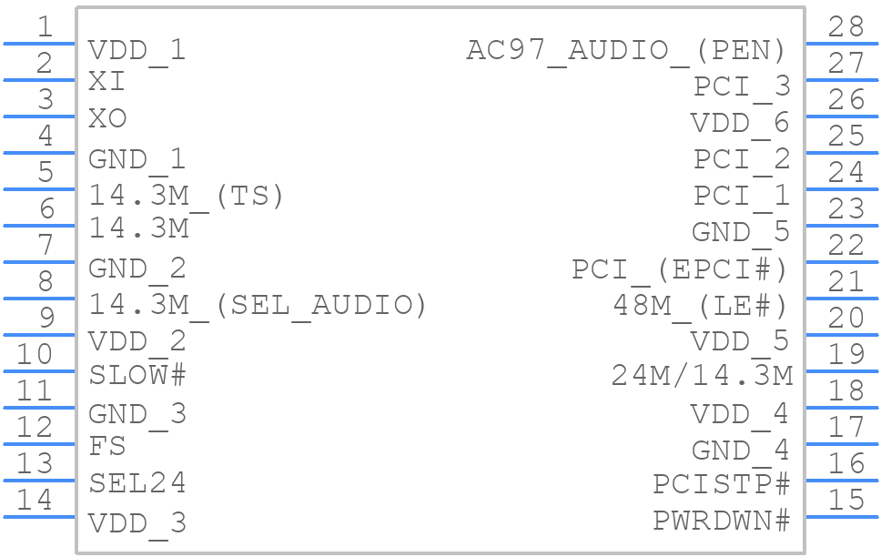 MK1491-06RLFTR - Renesas Electronics - PCB symbol