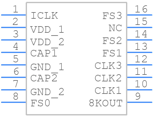 MK1574-01SLFTR - Renesas Electronics - PCB symbol
