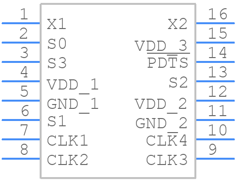 MK1725GLF - Renesas Electronics - PCB symbol