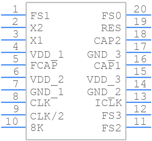 MK2049-45ASILFTR - Renesas Electronics - PCB symbol