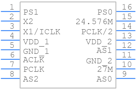 MK2745-21SLFTR - Renesas Electronics - PCB symbol