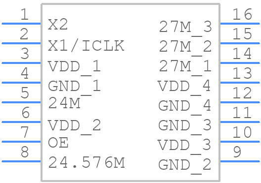 MK2746-01GLFTR - Renesas Electronics - PCB symbol