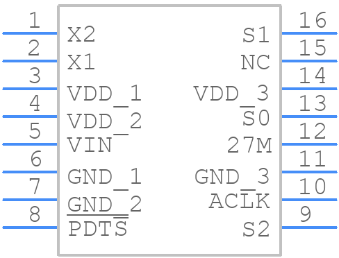 MK3722GLF - Renesas Electronics - PCB symbol