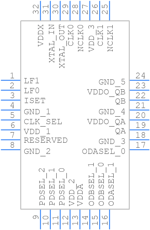 810252BYI-03LF - Renesas Electronics - PCB symbol