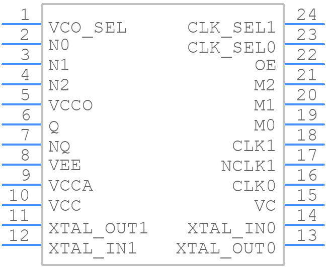 813001AGILF - Renesas Electronics - PCB symbol