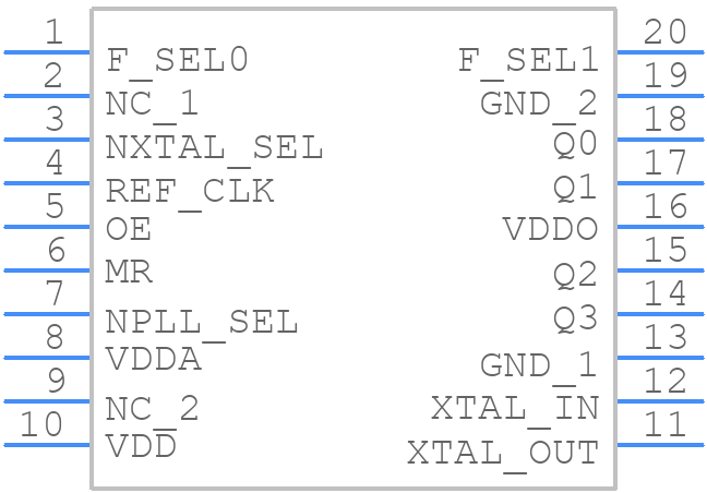 840004AG-01LFT - Renesas Electronics - PCB symbol
