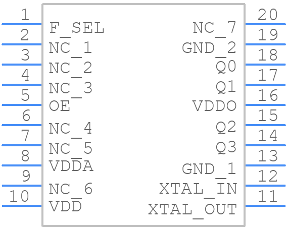 840004AG-11LF - Renesas Electronics - PCB symbol