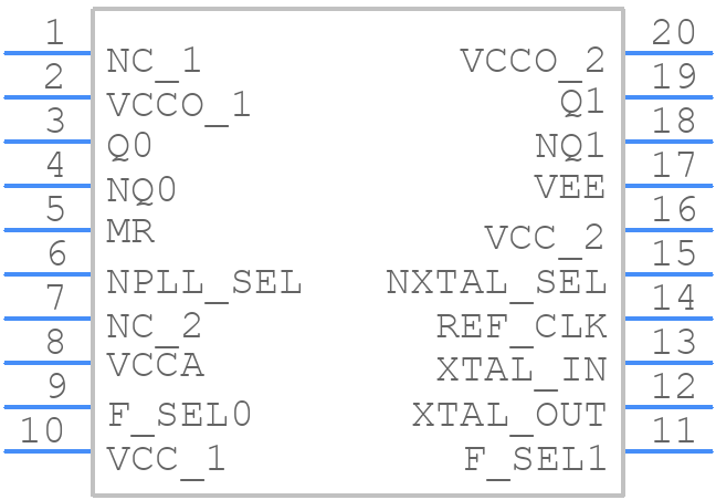 843002AGI-01LFT - Renesas Electronics - PCB symbol