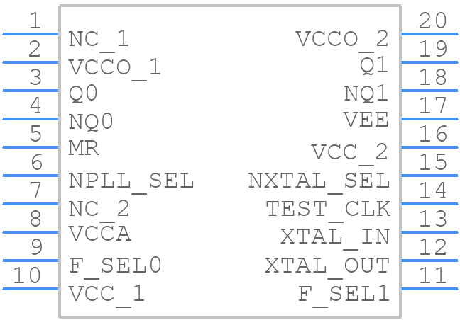 843002AGLF - Renesas Electronics - PCB symbol