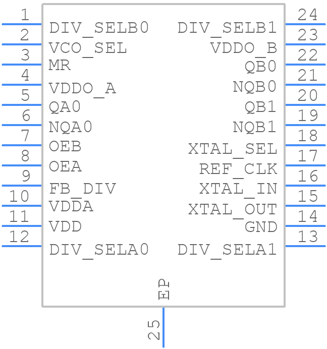 844003BGI-01LF - Renesas Electronics - PCB symbol