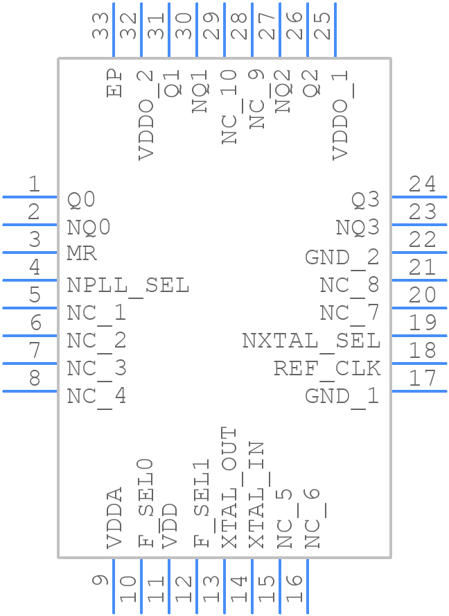 844004AK-104LF - Renesas Electronics - PCB symbol
